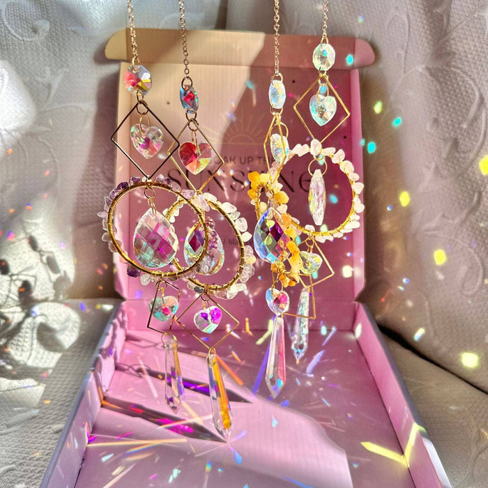 Aura Crystal Suncatcher - Gem Decor Gift for Home