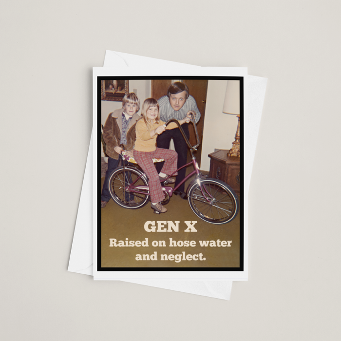 Vintage 70s Greeting Card. Gen X Raised On Hose Water...