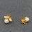Mini Bee Inlaid with Pearl & Cubic Zirconia Ear Studs