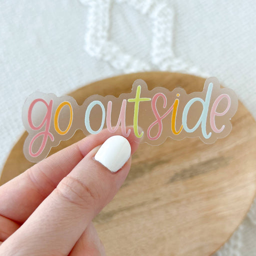 Go Outside Sticker, 3.25x1in
