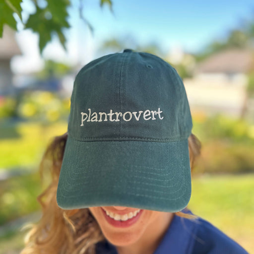 Plantrovert Embroidered Hat Green Plant Lover Cap