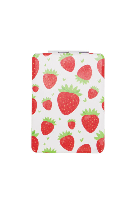 Strawberry All Over Matte Compact Mirror