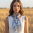 Ceramic Tile Patchwork Square Scarf