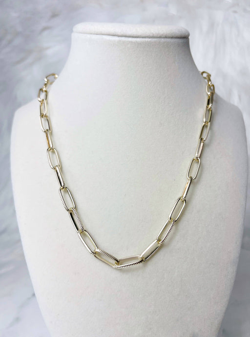 White Gold Large Open Link Chain