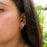 18K Gold PVD Stainless Steel Textured Twisted Huggie Hoop Earrings