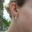 18K Gold PVD Rounded Rectangle Everyday Huggie Earrings