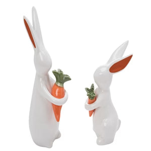 Ceramic White Bunny with Carrot