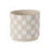Pot Checkered White & Beige