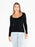 BLACK SEAMLESS RIB SWEETHEART TOP