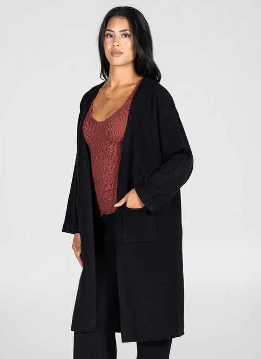 Viscose Blend Knit Long Cardigan