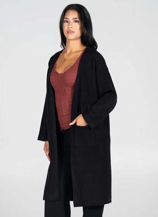 Viscose Blend Knit Long Cardigan