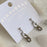 SILVER "2 Chainz" Large Curb Chain Drop Stud Earrings