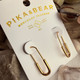 GOLD "Noa" Safety Pin Hoop Earrings