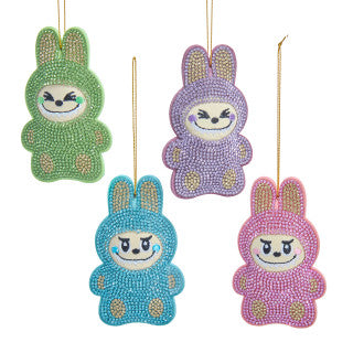 Orn Bedazzled Monster 4 Assort