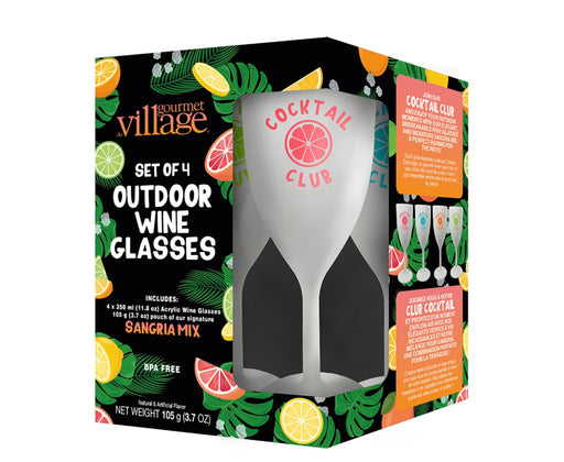 Sangria Outdoor Wine Glasses Set of 4