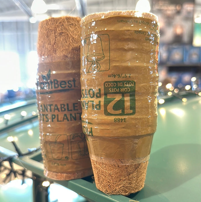 Coco Coir Rnd Pot 2.25" 12Pk