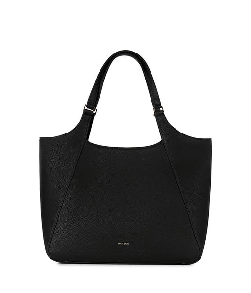 BLACK CHARLOT GRAIN TOTE BAG
