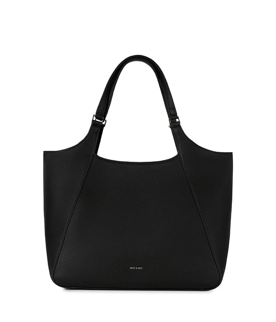 BLACK CHARLOT GRAIN TOTE BAG
