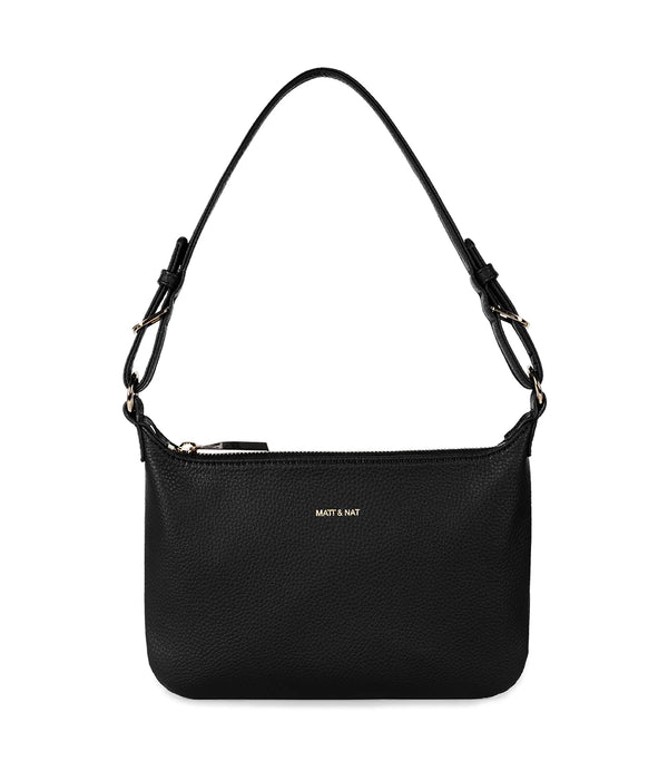 BLACK JINA GRAIN SHOULDER BAG