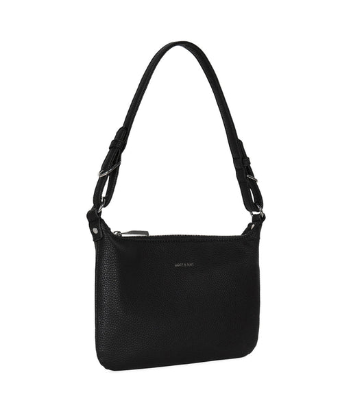 BLACK JINA GRAIN SHOULDER BAG
