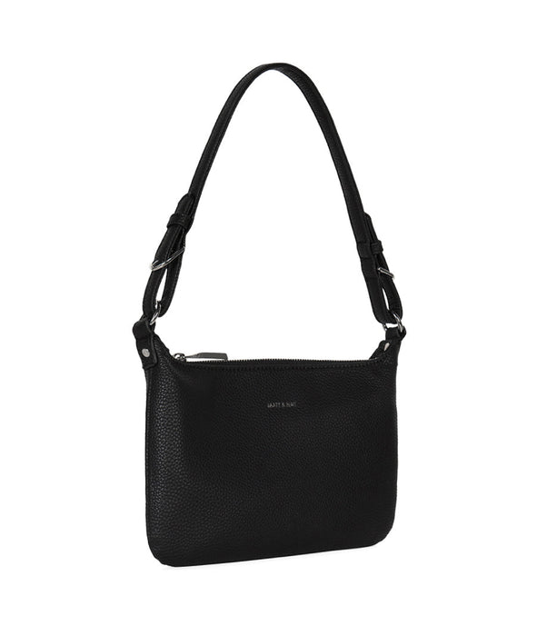 BLACK JINA GRAIN SHOULDER BAG