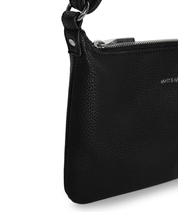 BLACK JINA GRAIN SHOULDER BAG