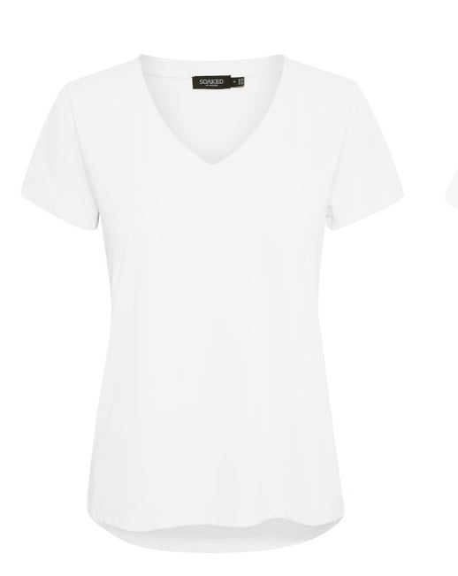 columbine V-neck loose broken white