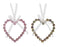 Heart with Gems in Pink or Pale green