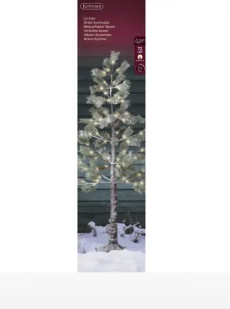 Snowy Pine LED Green/Warm White O/D 150cm