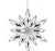 STARS Orn Poinsettia Clear w/Jewel