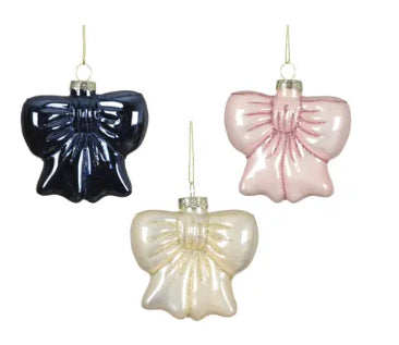 Glass Bow Ornament