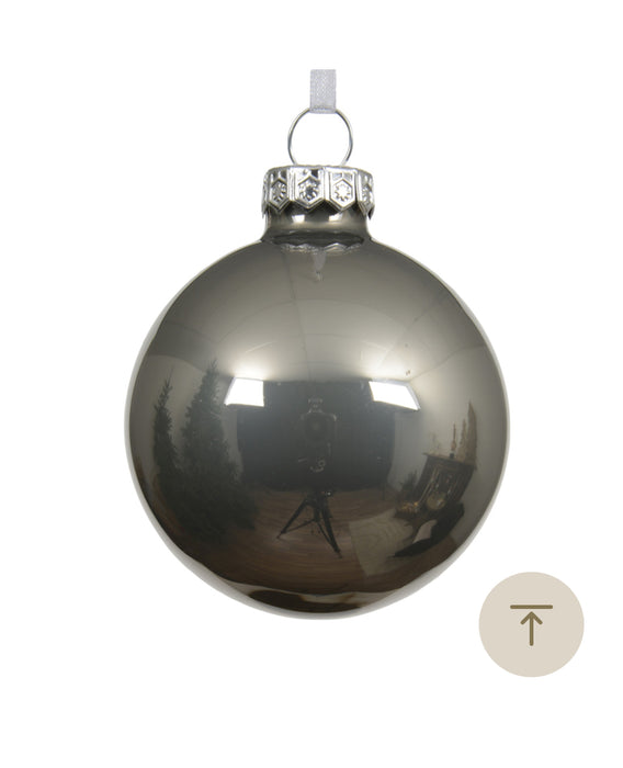 Orn. Ball Soft Grey 8 cm