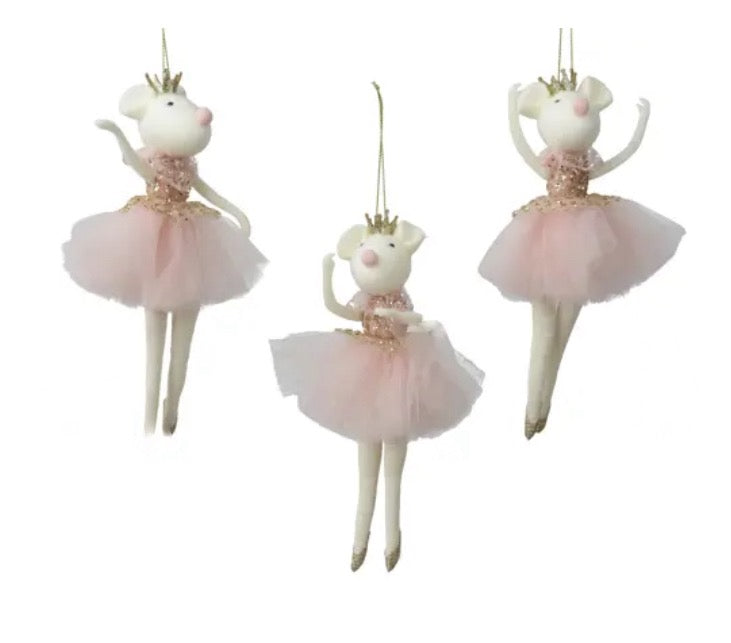 Orn Ballerina Mouse Pink