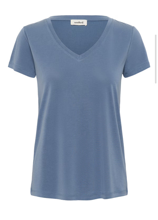 columbine V-neck loose coronet blue