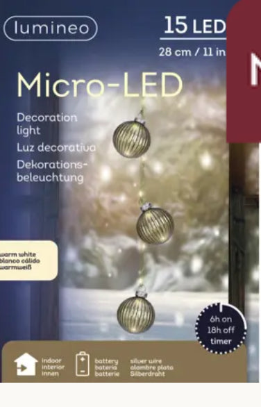 Lights Micro Bundle Indoor Warm White 28cm Green