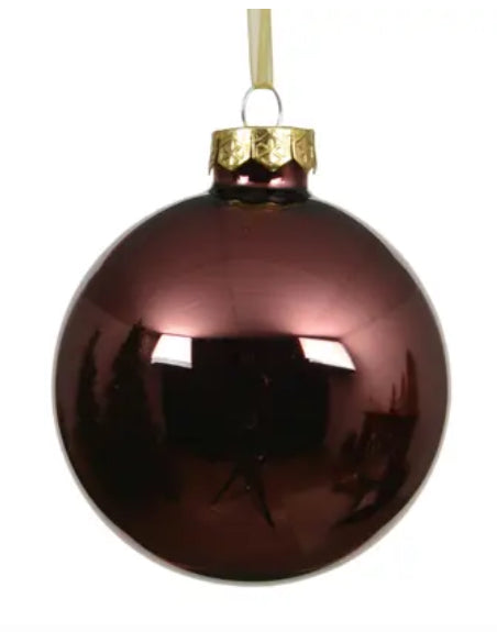 Orn. Ball Maroon 8 cm
