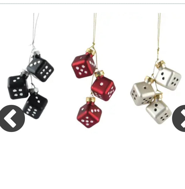 Orn Set of Dice Red/White/Black