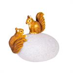 Squirrel Friends Moonstone LED Statue