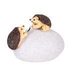 Hedgehog friends Moonstone LED Statue