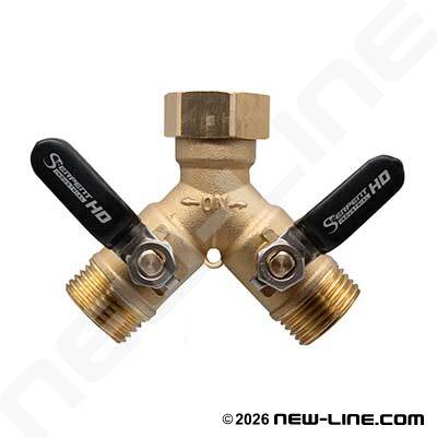 Brass Y w/Dual Shut-Off