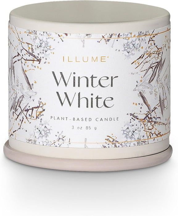 Candle Winter White Demi Vanity Tin