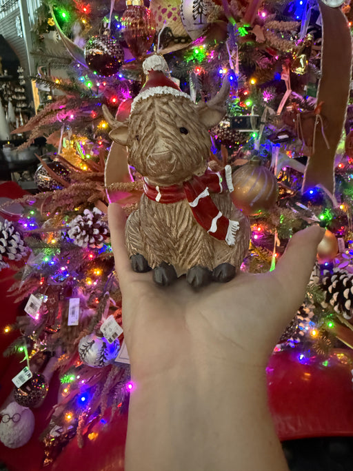 Orn Highland Holiday Cow