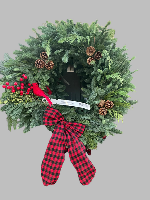 Wreath 24" Scarlet Songbird