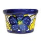 Planter Malloquina Paloma Floral Blue, Yellow 4 Sizes