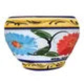 Planter Karina Liliana Floral Blue, Poppy & Yellow 2 Sizes