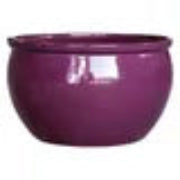 Planter Low Rimmed Belly Eggplant 3 Sizes