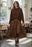 BROWN CRINKLE SATIN SKIRT