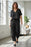 BLACK SATIN V NECK TOP