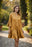 GOLD 3 TIER SATIN DRESS