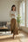 GOLD BIAS CUT SATIN SKIRT